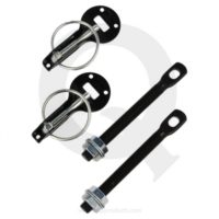 QSP Hoodpin Aluminum, Black, Westcoast Motorsport