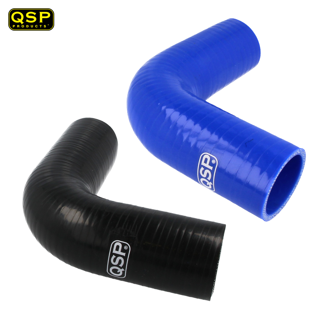 QHE90_QSP_Silicone_bend_90_degrees_hose_air_coolant_rally_racing_drifting_silikonslang_westcoast_motorsport_black_and_blue