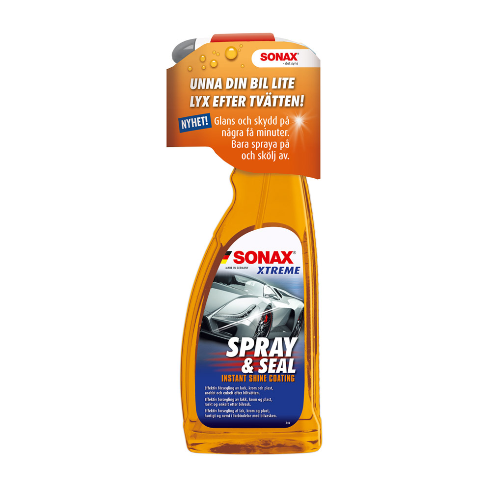 Spray & Seal försegling glans skydd, sonax tyskland wash wcms xtreme