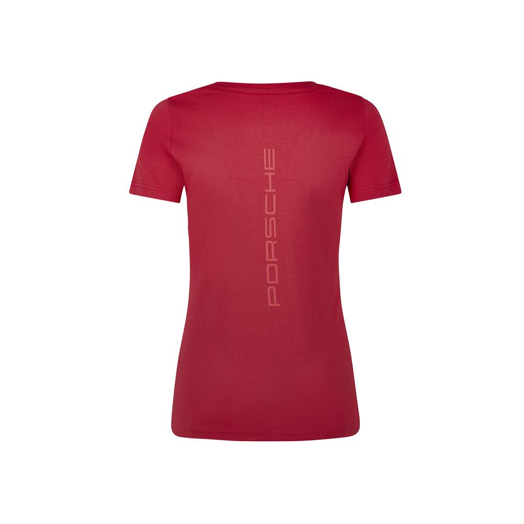 304491019600215_PORSCHE FW WOMENS TEE red_tjejmodell_top_westcoast_motorsport_back