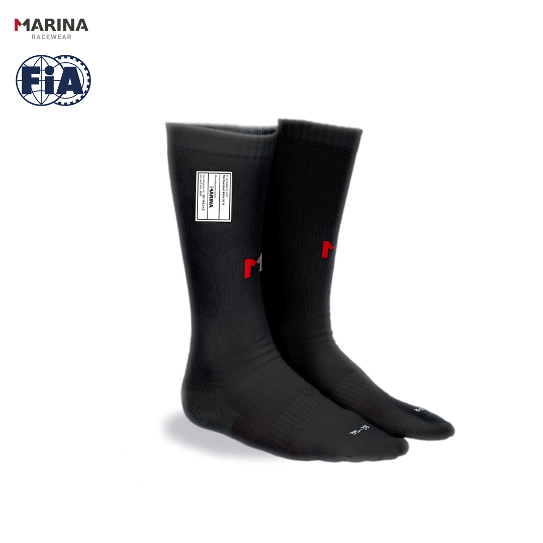 R50-048-B_marina_racewear_mcool_m_cool_socks_sockar_fia_approved_racing_drivers_equipment_gear_clothes_fire_protection_safety_rally_rallycross_drifting_westcoast_motorsport_black