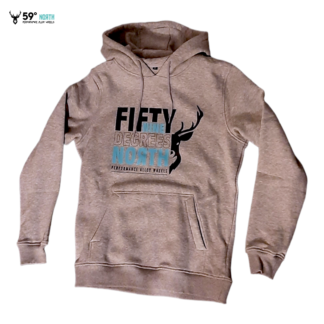 FiftyninenorthwheelshoodieGB_59_North_Hoodie_Square_Deer_Print_Black-Turqouise_grå_luvtröja_westcoast_motorsport_front