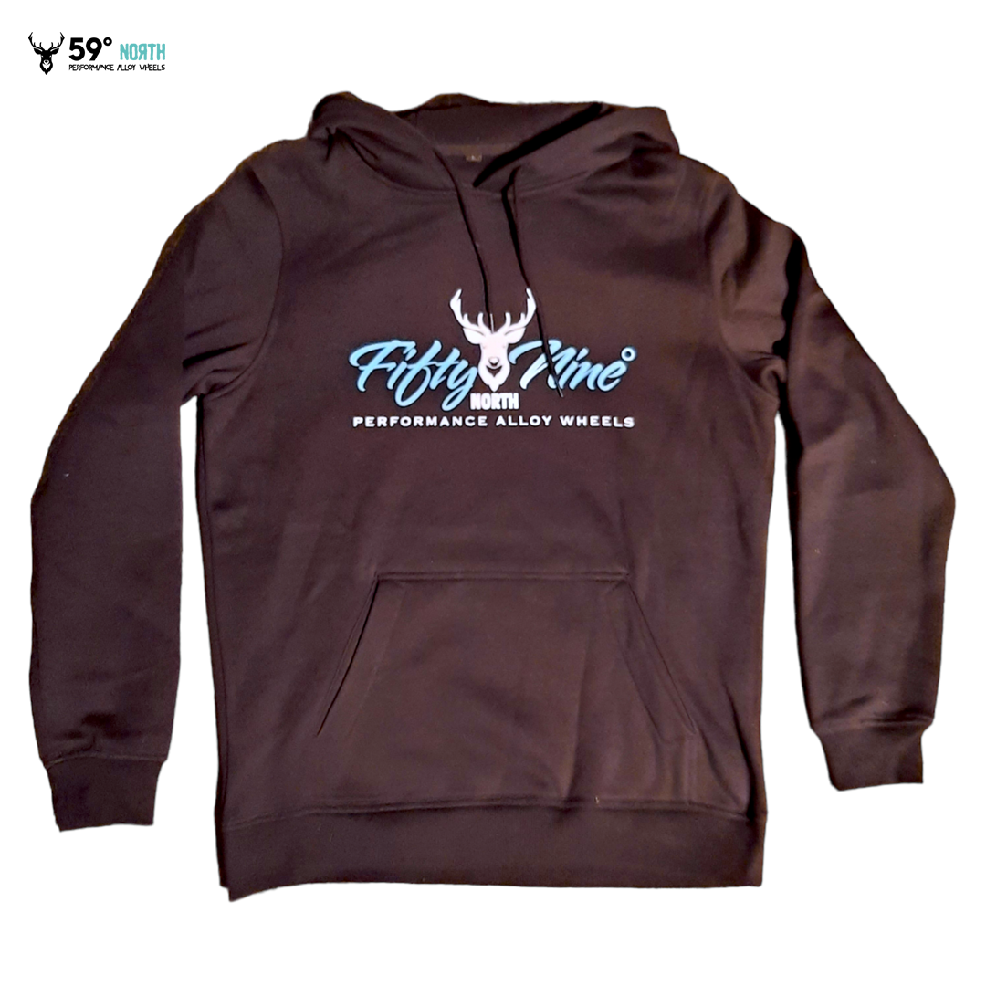 fiftyninedeerhoodieBW_59northwheels_59_north_wheels_svart_black_classic_hoody_hooded_sweat_luvtröja_westcoast_motorsport_drifting_actionsport