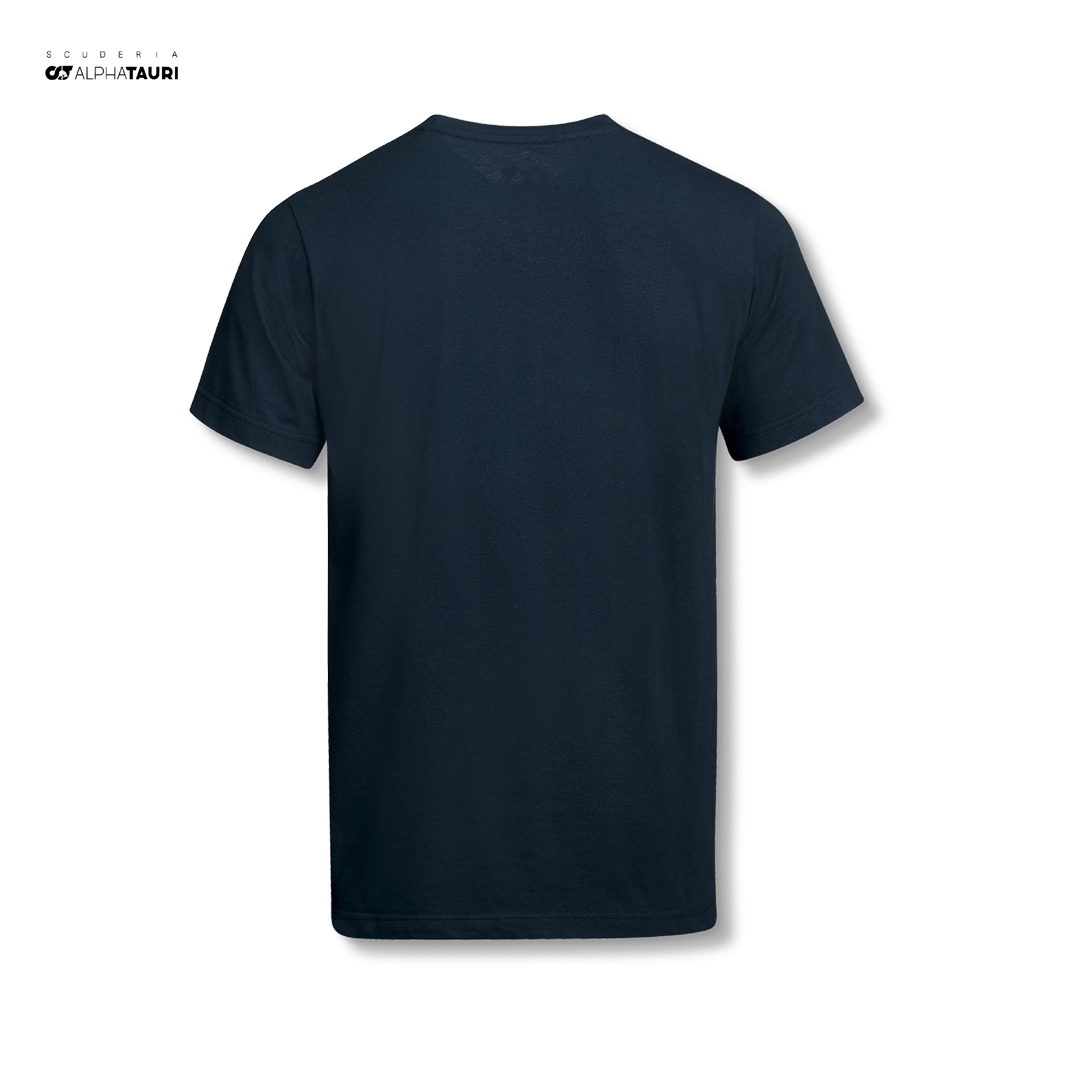 M-1437_Scuderia_Alphatauri_Logo_Tee_t-shirt_f1_team_formula1_formel1_f1sweden_f1sverige_westcoast_motorsport_blue_navy_blå_back