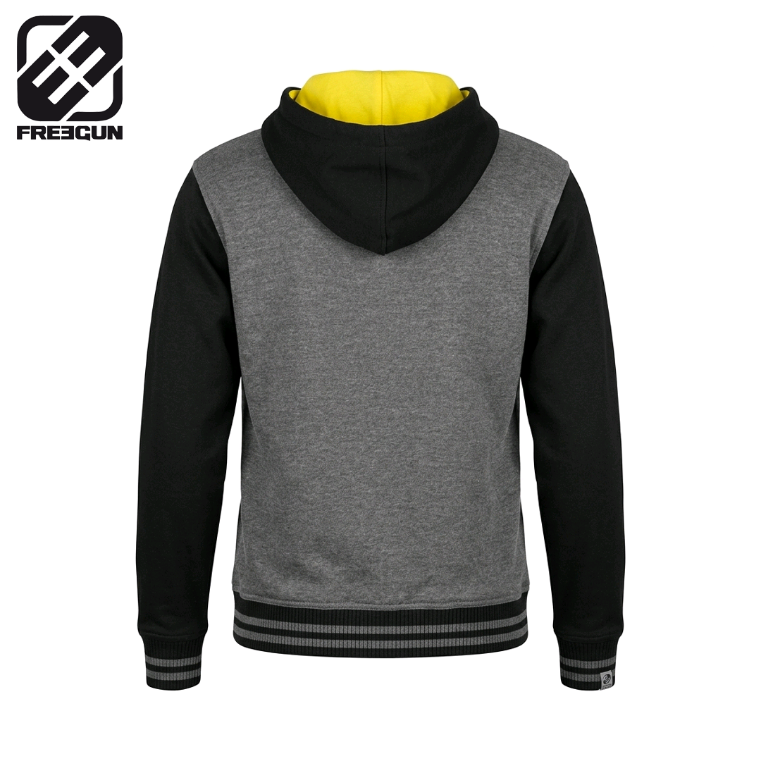 FGAH161SWZDI09_freegun_college_zip_hoodie_scratch_logo_grey_yellow_black_motorcross_skateboard_lifestyle_snowboard_hooded_sweatshirt_westcoast_motorsport_back
