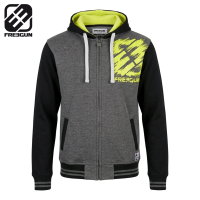 FGAH161SWZDI09_freegun_college_zip_hoodie_scratch_logo_grey_yellow_black_motorcross_skateboard_lifestyle_snowboard_hooded_sweatshirt_westcoast_motorsport_front