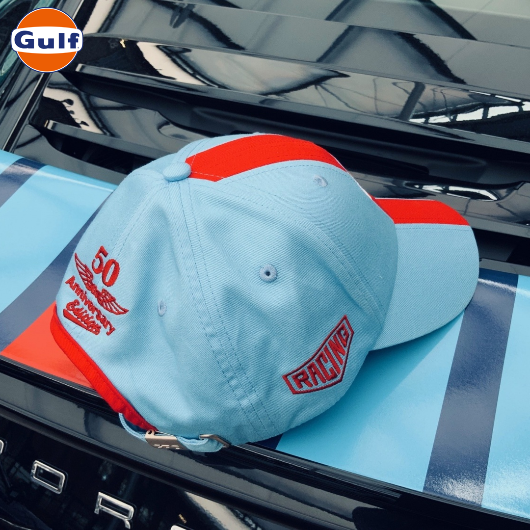 GPO104_gulf_oil_motorsport_m_delaney_basecap_iceblue_light_blue_cap_keps_usa_america_motorsport_racing_westcoast_motorsport_back_car