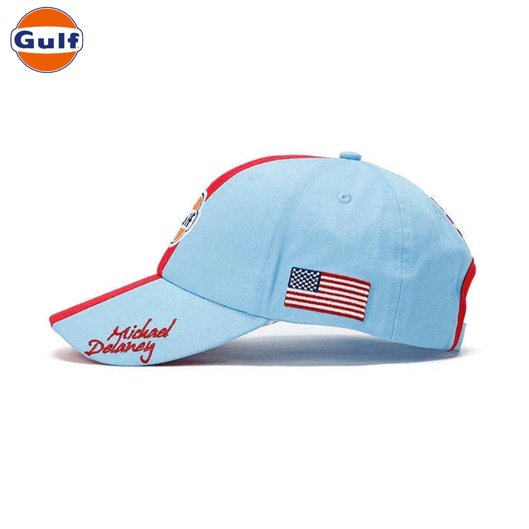 GPO104_gulf_oil_motorsport_m_delaney_basecap_iceblue_light_blue_cap_keps_usa_america_motorsport_racing_westcoast_motorsport_left