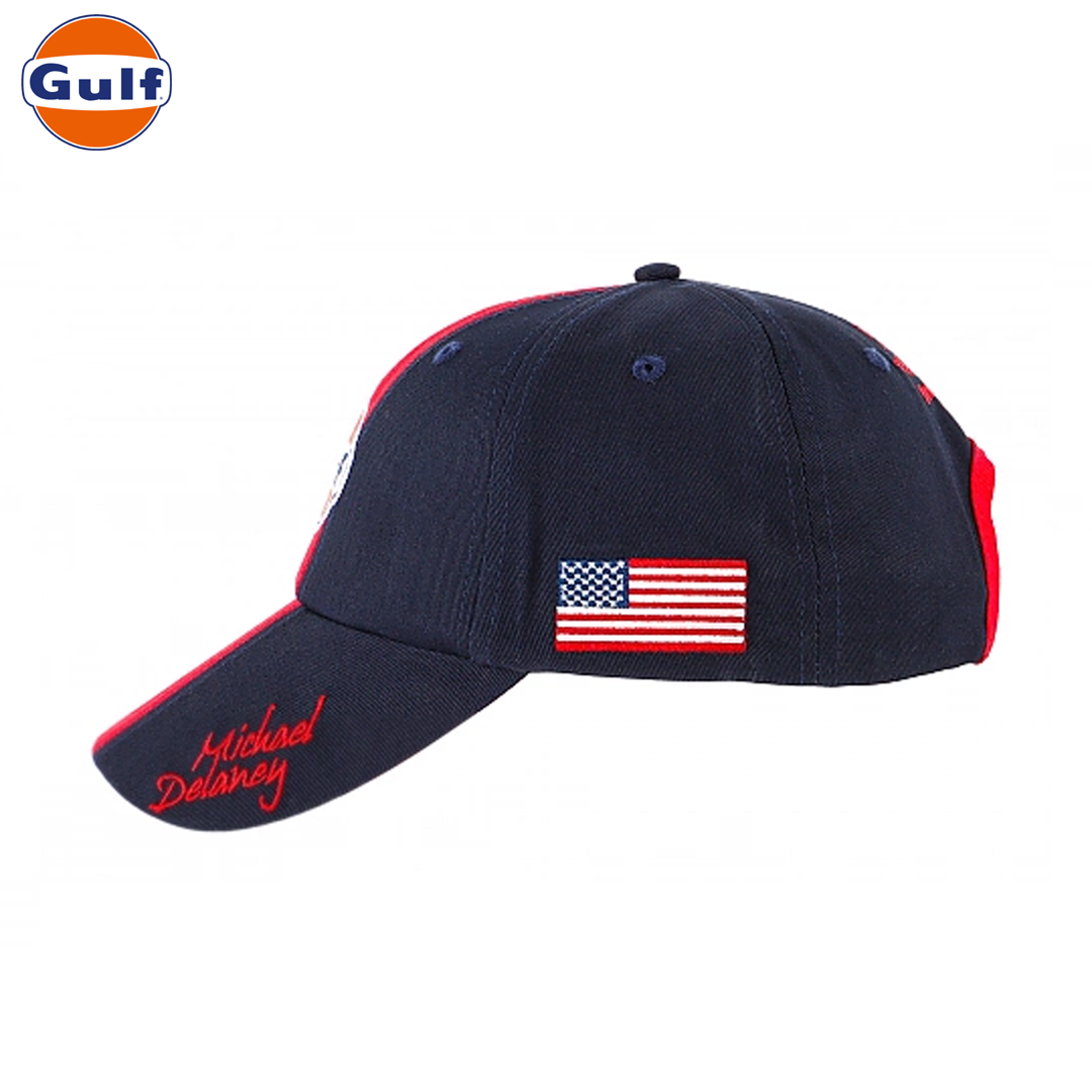 GPO54_gulf_oil_motorsport_m_delaney_basecap_navy_blue_cap_keps_usa_america_motorsport_racing_westcoast_motorsport_left