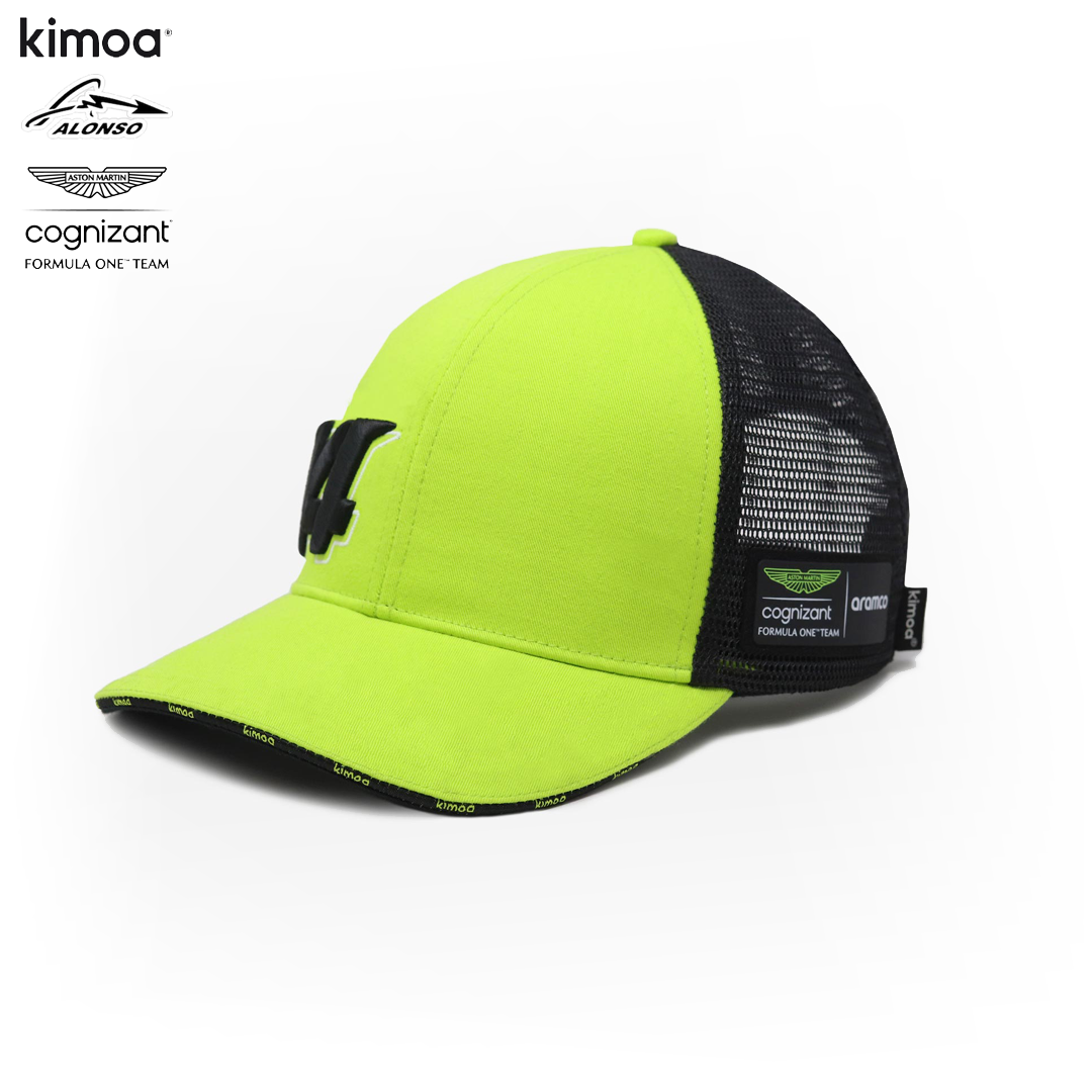 GO0S23993300_kimoa_aston_martin_cognizant_f1_team_fernando_alonso_cap_keps_14_green_formel1_formula1_f1sweden_f1sverige_westcoast_motorsport_lime_front_side