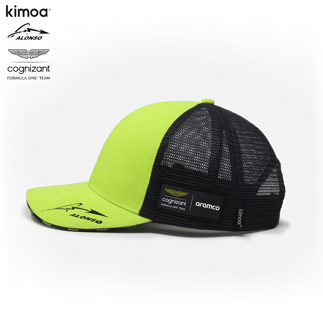 GO0S23993300_kimoa_aston_martin_cognizant_f1_team_fernando_alonso_cap_keps_14_green_formel1_formula1_f1sweden_f1sverige_westcoast_motorsport_lime_left_side