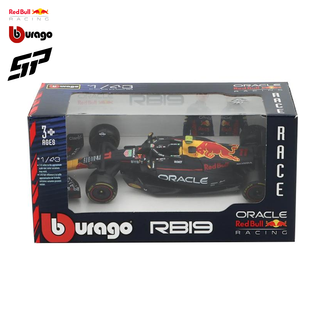 RBR23412_RBR_RB19_2023_oracle_red_bull_racing_team_PEREZ_F1_CAR_MINIATURE_miniatyrbil_bil_formel1_formula1_bburago_f1sweden_f1sverige_westcoast_motorsport_box