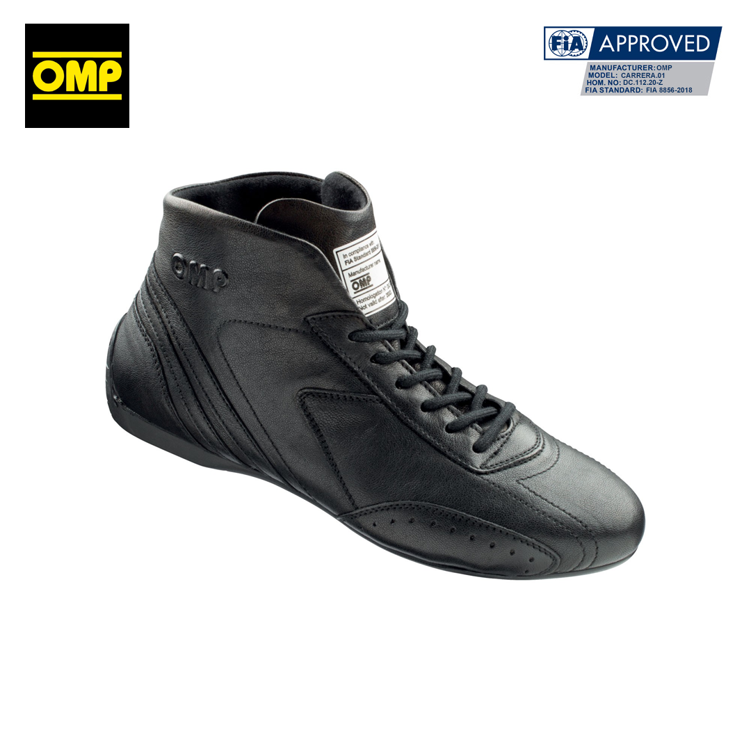 IC0-0784-B01_omp_carrera_vintage_racing_shoe_racingsko_retro_leather_skinn_fia_approved_classic_westcoast_motorsport_black_svart_leather_outside_front