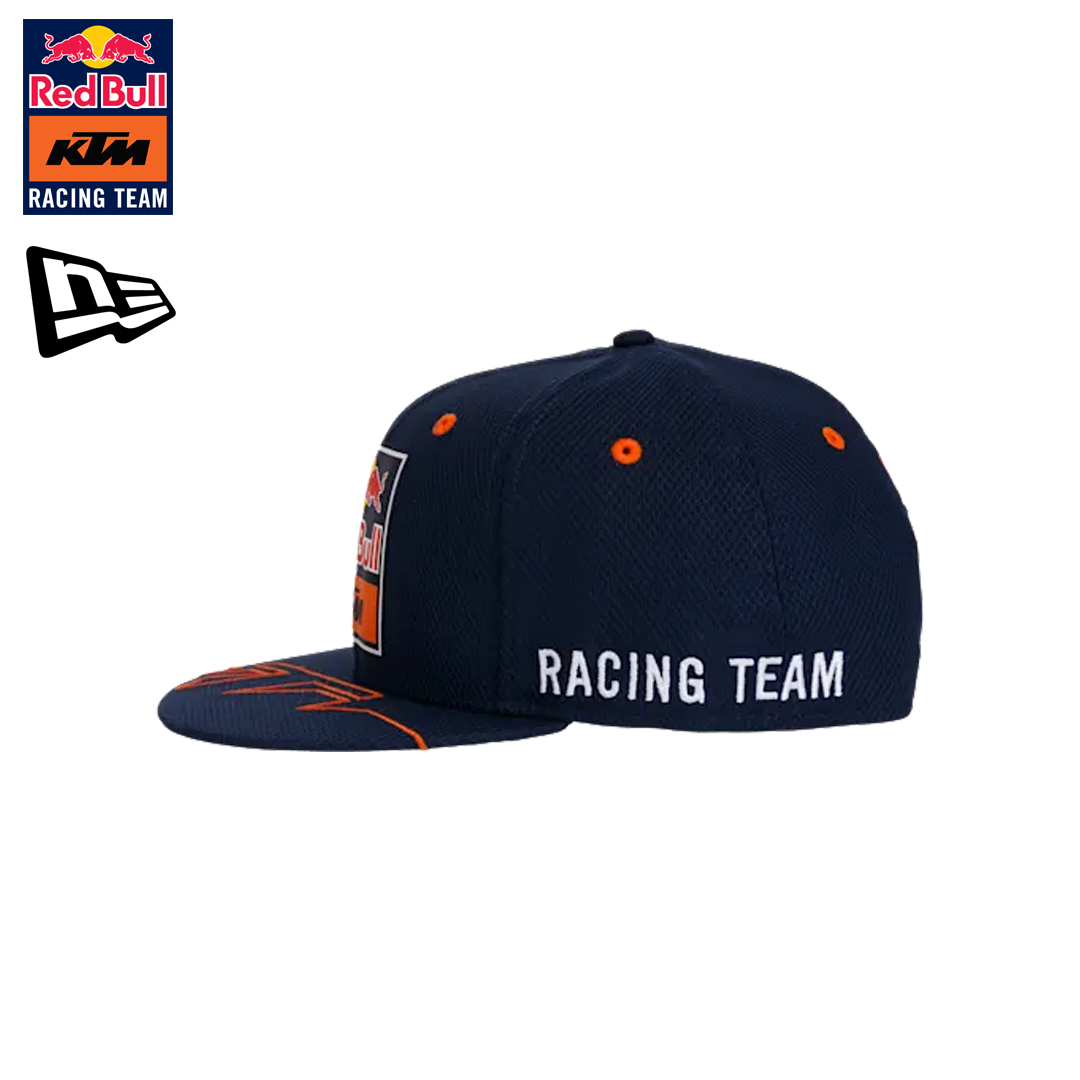 KTM22066_red_bull_ktm_racing_team_flat_brim_teamline_cap_fb_newera_new_era_blue_keps_motogp_enduro_motorcross_bike_redbull_westcoast_motorsport_left_side