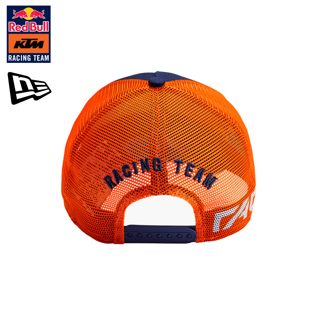 KTM24073_red_bull_ktm_racing_team_trucker_cap_bent_brim_bb_blue_orange_newera_new_era_motogp_enduro_motorcross_bike_actionsport_westcoast_motorsport_sweden_back