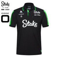 M500214144_stake_f1_team_kick_sauber_polo_shirt_pike_black_green_svart_f1sweden_f1sverige_formula1_formel1_code-zero_westcoast_motorsport_front