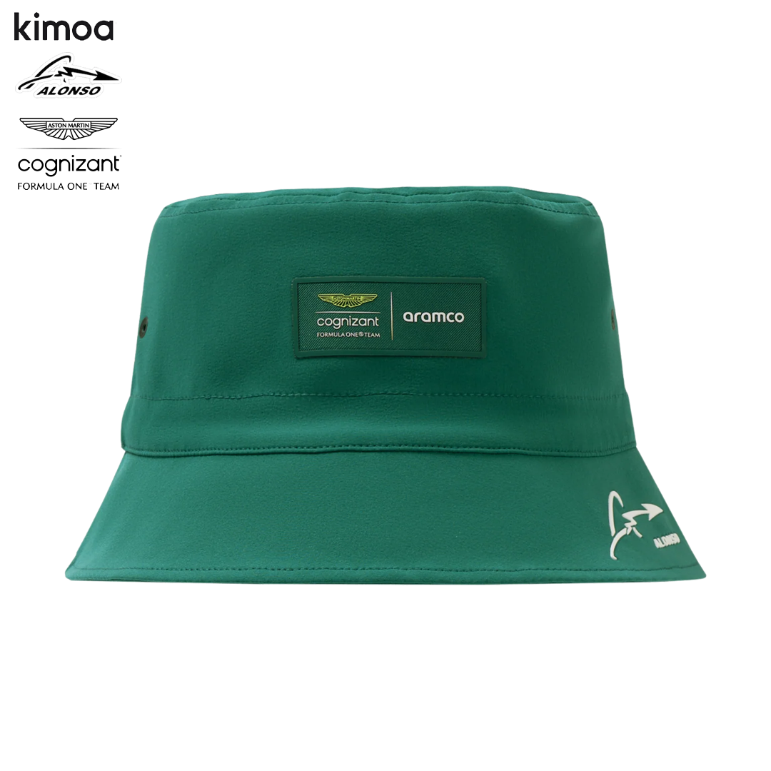 GO0S24783300_aston_martin_cognizant_formula_one_team_driver_fernando_alonso_bucket_hat_14_fiskarhatt_solhatt_kimoa_green_f1sweden_f1sverige_formel1_f1_westcoast_motorsport_front