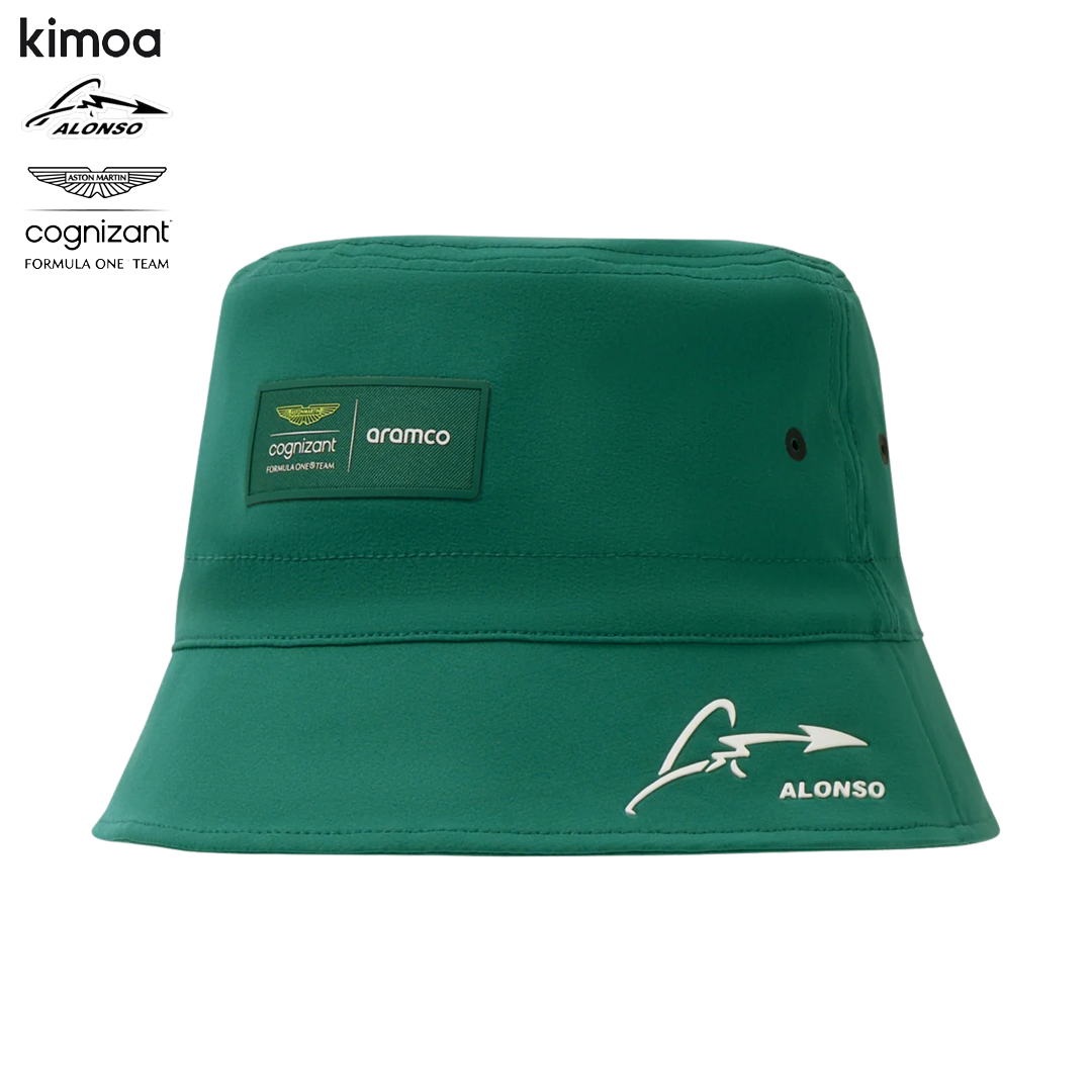 GO0S24783300_aston_martin_cognizant_formula_one_team_driver_fernando_alonso_bucket_hat_14_fiskarhatt_solhatt_kimoa_green_f1sweden_f1sverige_formel1_f1_westcoast_motorsport_left