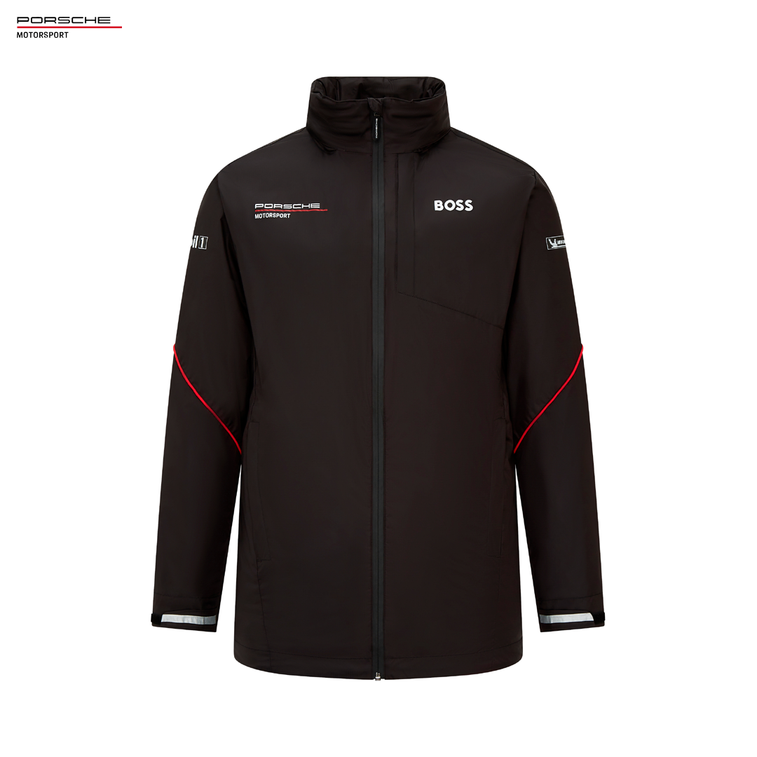 701224880001_porsche_motorsport_replica_unisex_rain_jacket_regnjacka_hugo_boss_black_svart_racing_carrera_cup_sprint_challenge_scandinavia_Puma_stichd_westcoast_motorsport_front