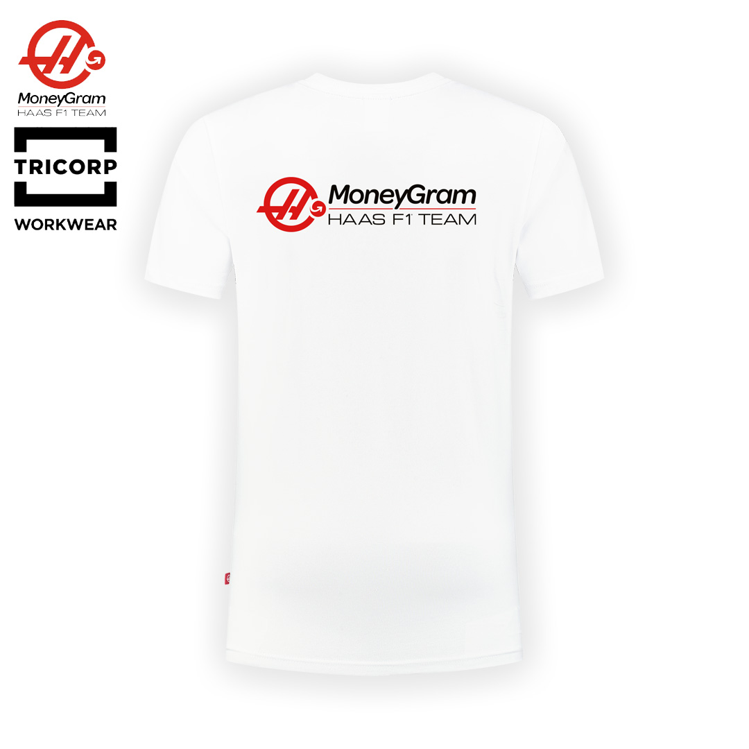 901305_haas_moneygram_f1_team_essential_logo_tee_t-shirt_formel1_formula1_f1sweden_f1sverige_denmark_nordic_tricorp_workwear_westcoast_motorsport_back_white