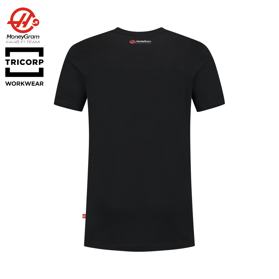 901306_haas_moneygram_f1_team_essential_center_small_logo_tee_t-shirt_formel1_formula1_f1sweden_f1sverige_denmark_nordic_tricorp_workwear_westcoast_motorsport_back_black