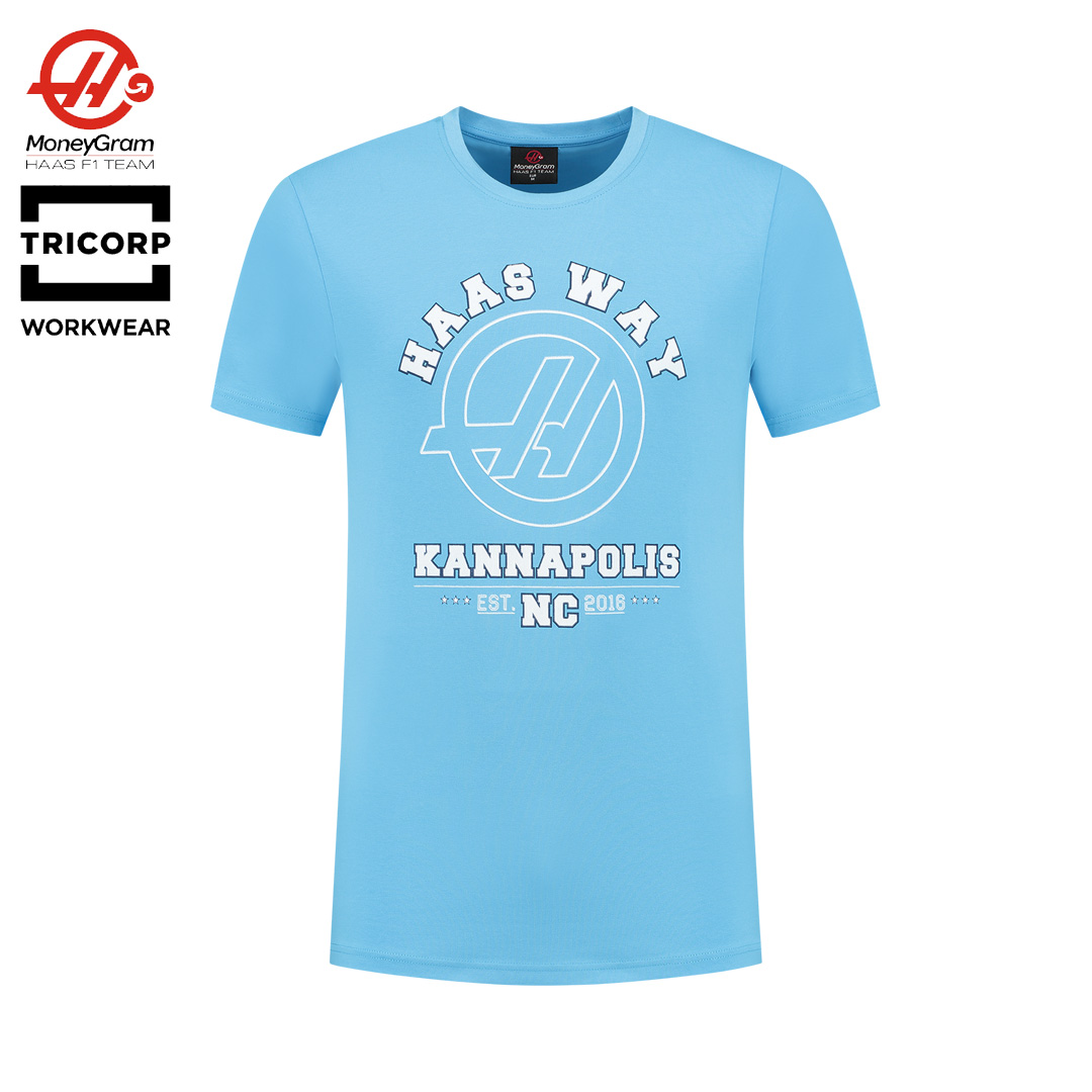 901313_haas_moneygram_f1_team_kannapolis_usa_tee_t-shirt_formel1_formula1_f1sweden_f1sverige_denmark_nordic_tricorp_workwear_westcoast_motorsport_front_blue