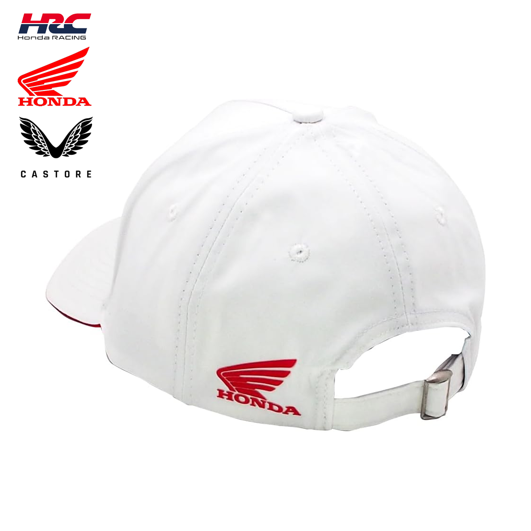 TU5384_honda_racing_hrc_optic_white_baseball_cap_castore_motogp_f1_vit_keps_formel1_formula1_roadracing_motorcycle_westcoast_motorsport_back_left