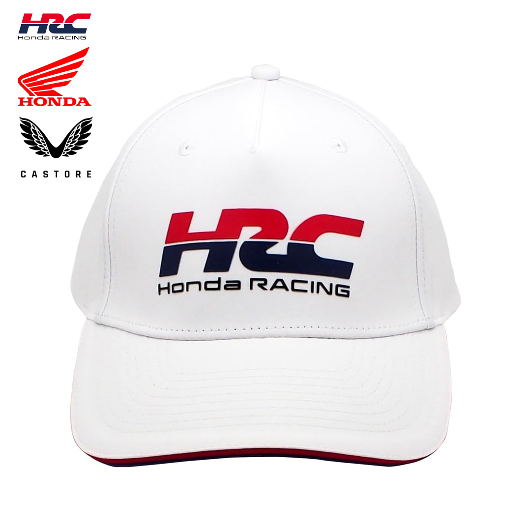 TU5384_honda_racing_hrc_optic_white_baseball_cap_castore_motogp_f1_vit_keps_formel1_formula1_roadracing_motorcycle_westcoast_motorsport_front