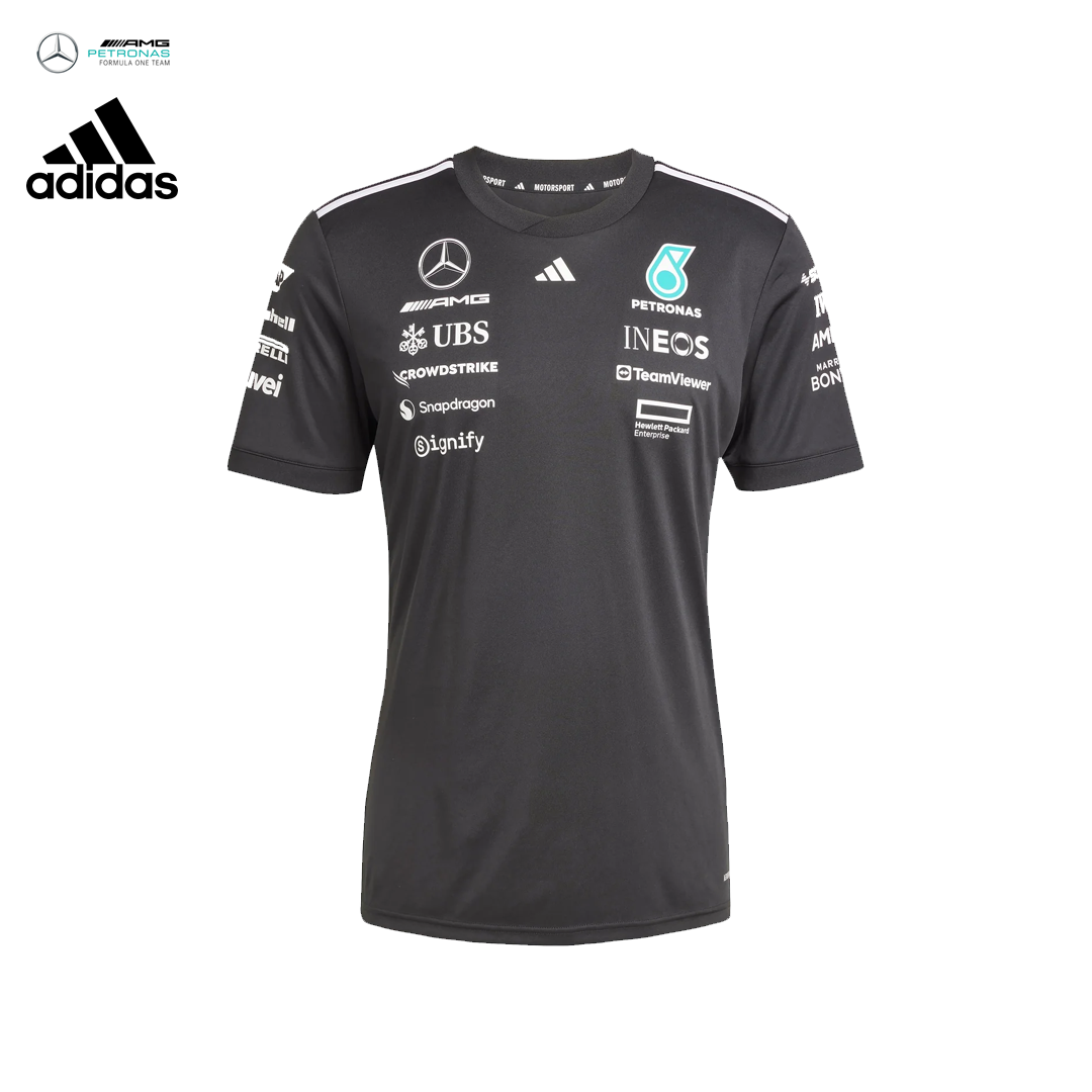JW5361_mercedes_amg_petronas_adidas_formula_one_team_replica_drivers_tee_t-shirt_2025_f1nordics_f1sweden_f1sverige_formula1_formel1_merch_streetwear_westcoast_motorsport_black_front