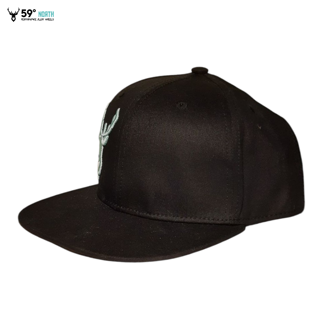 59deersnapblack_59_north_wheels_black_svart_deer_hjort_flat_brim_cap_keps_drifting_rims_felg_gatebil_drift_masters_westcoast_motorsport_front_left