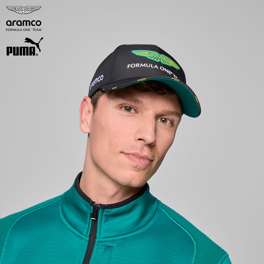 701233022_aston_martin_formula_one_team_replica_cap_2025_puma_stichd_f1sweden_f1sverige_formel1_formula1_f1_racing_official_merch_westcoast_motorsport_black_face