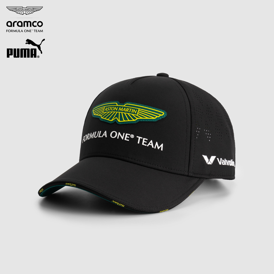 701233022_aston_martin_formula_one_team_replica_cap_2025_puma_stichd_f1sweden_f1sverige_formel1_formula1_f1_racing_official_merch_westcoast_motorsport_black_side