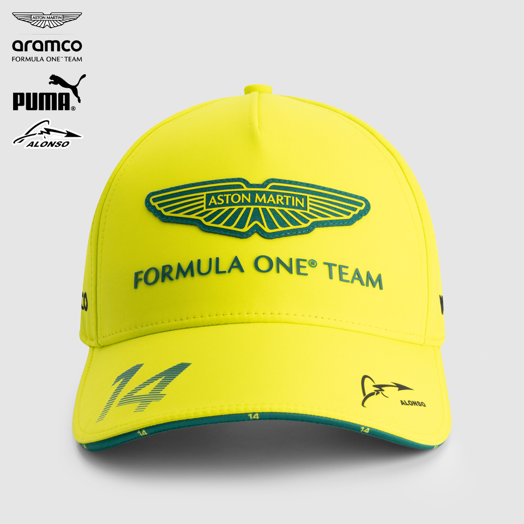 701233023_aston_martin_formula_one_team_replica_fernando_alonso_cap_puma_stichd_f1sweden_f1sverige_formel1_formula1_f1_official_merch_westcoast_motorsport_lime_front