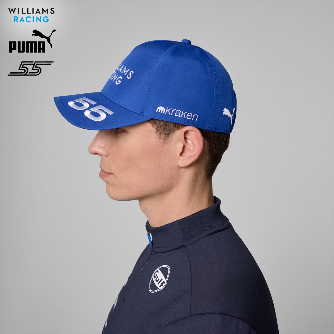 701231866001801_williams_racing_formula_one_team_driver_carlos_sainz_replica_cap_keps_f1sweden_f1sverige_formel1_formula1_puma_stichd_official_merch_westcoast_motorsport_man_left