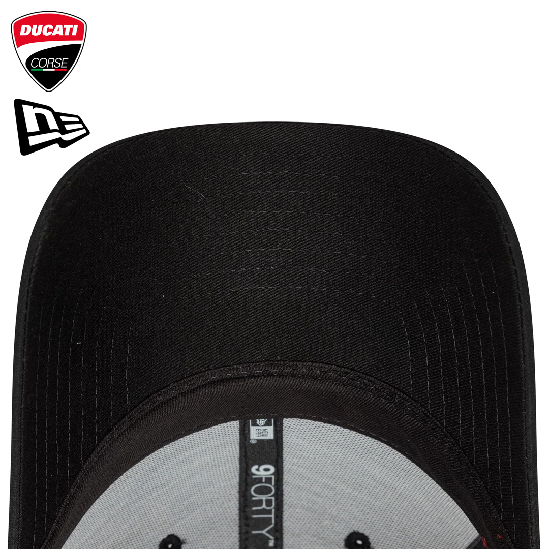 60684746_ducati_corse_logo_9forty_cap_keps_motogp_roadracing_official_merch_westcoast_motorsport_brim