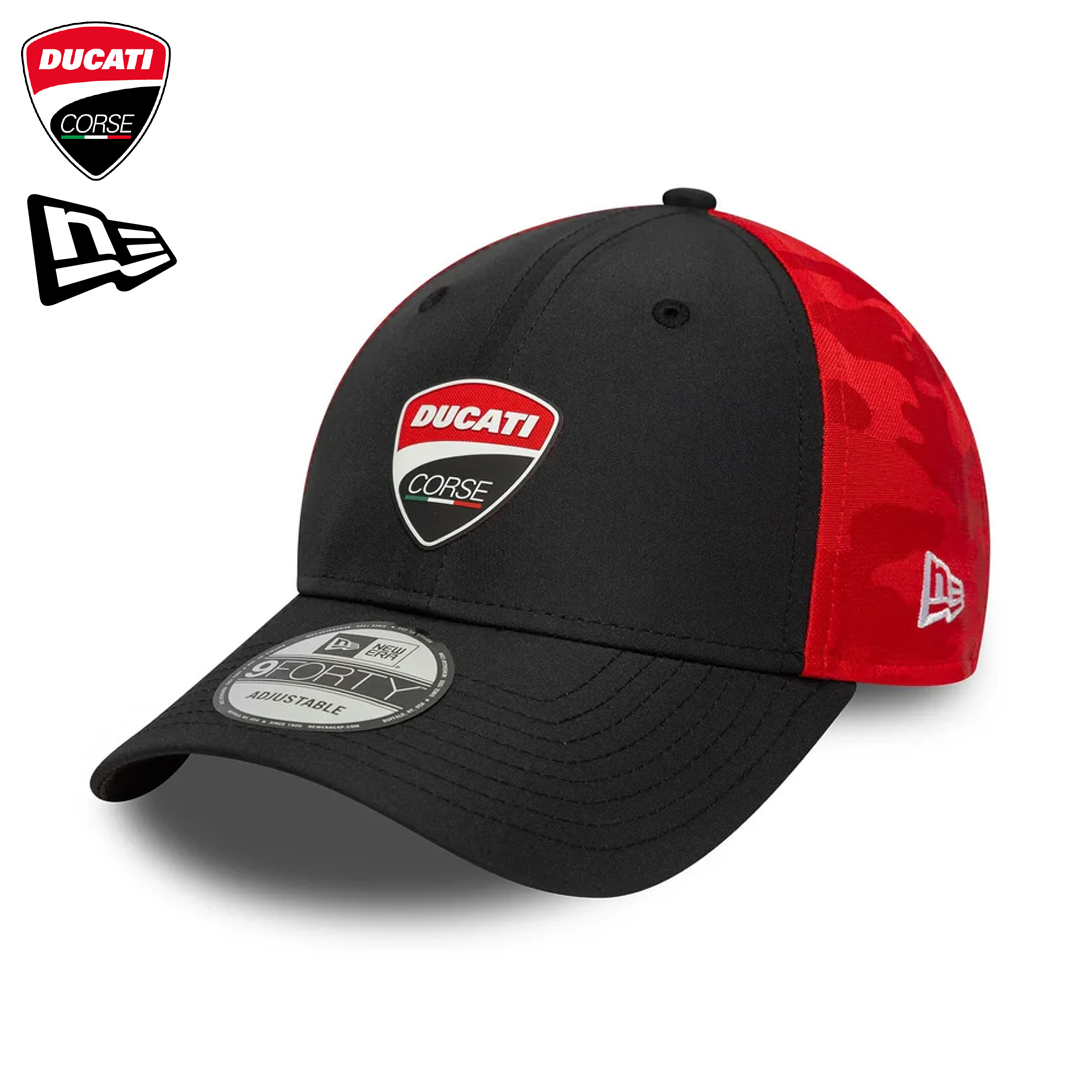 60684746_ducati_corse_logo_9forty_cap_keps_motogp_roadracing_official_merch_westcoast_motorsport_front_left