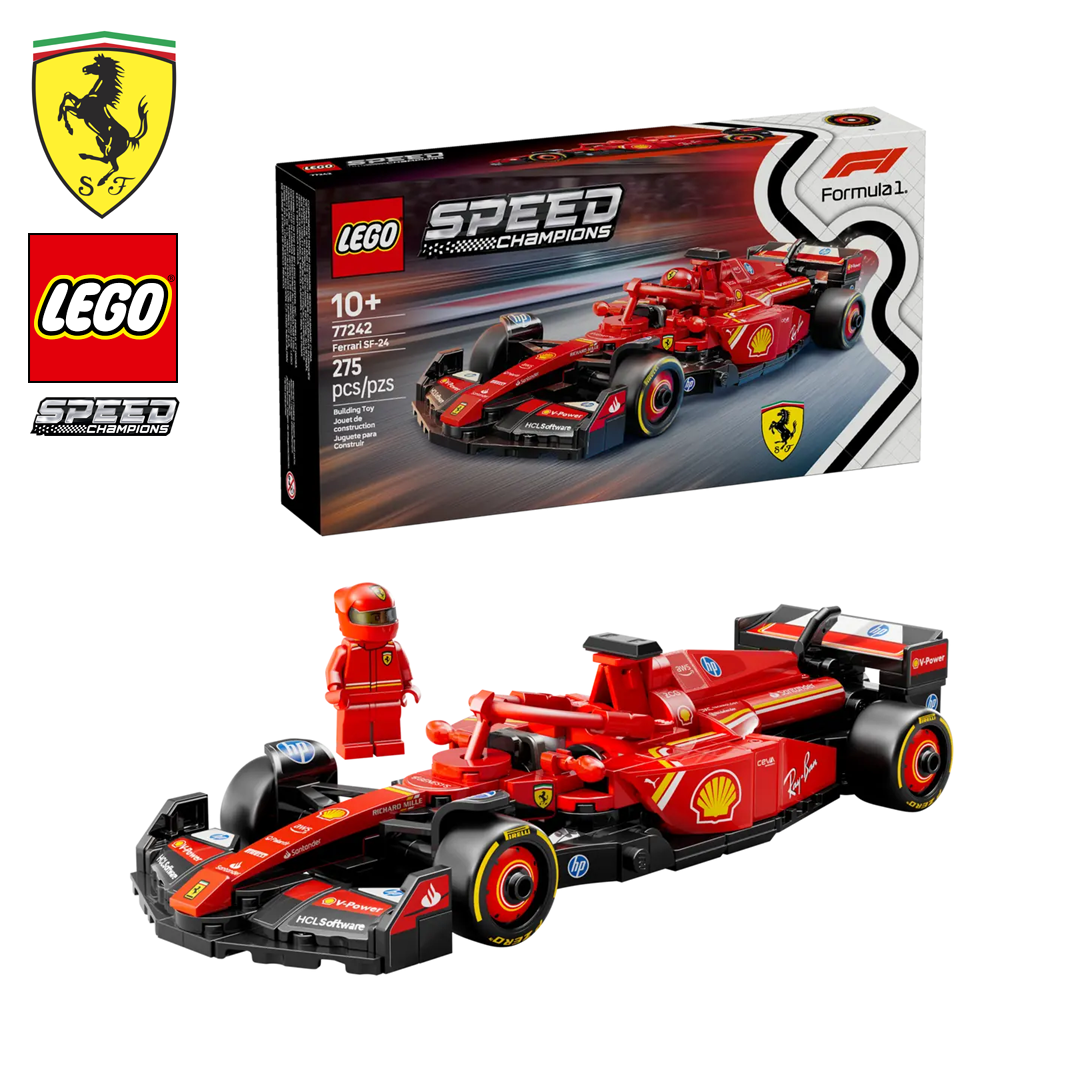 77242_scuderia_ferrari_formula_one_team_lego_speed_champions_sf-24_car_2024_f1_f1sweden_f1sverige_formula1_formel1_official_merch_westcoast_motorsport