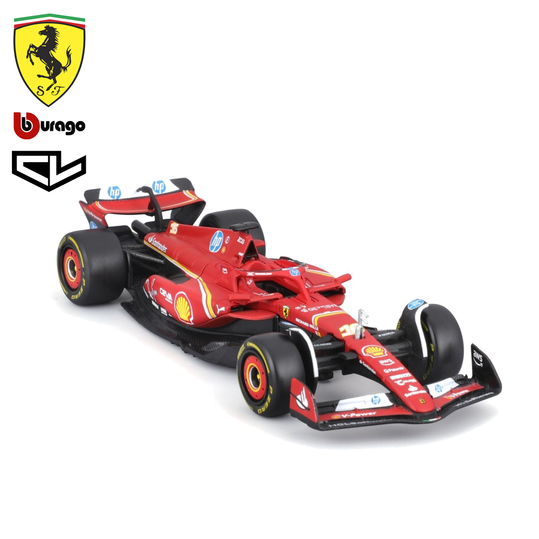 18-36844_scuderia_ferrari_bburago_sf-24_model_car_miniature_f1_formula1_formel1_leksaksbil_modellbil_charles_leclerc_westcoast_motorsport_front_right
