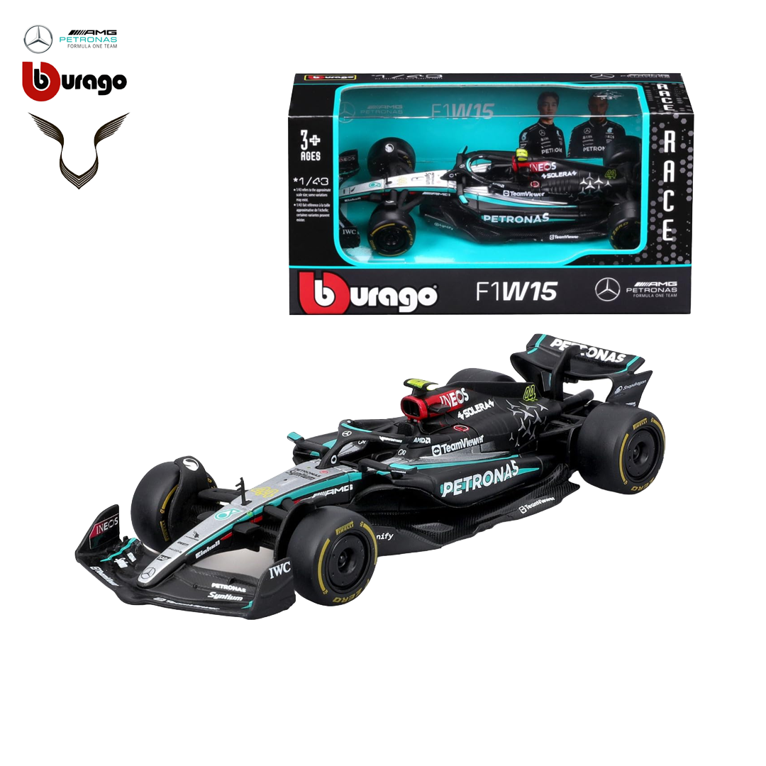 18-38208_mercedes_amg_petronas_bburago_f1w15_miniature_car_model_leksaksbil_leksak_bil_modellbil_lewis_hamilton_official_merch_f1_formula1_formel1_westcoast_motorsport_front