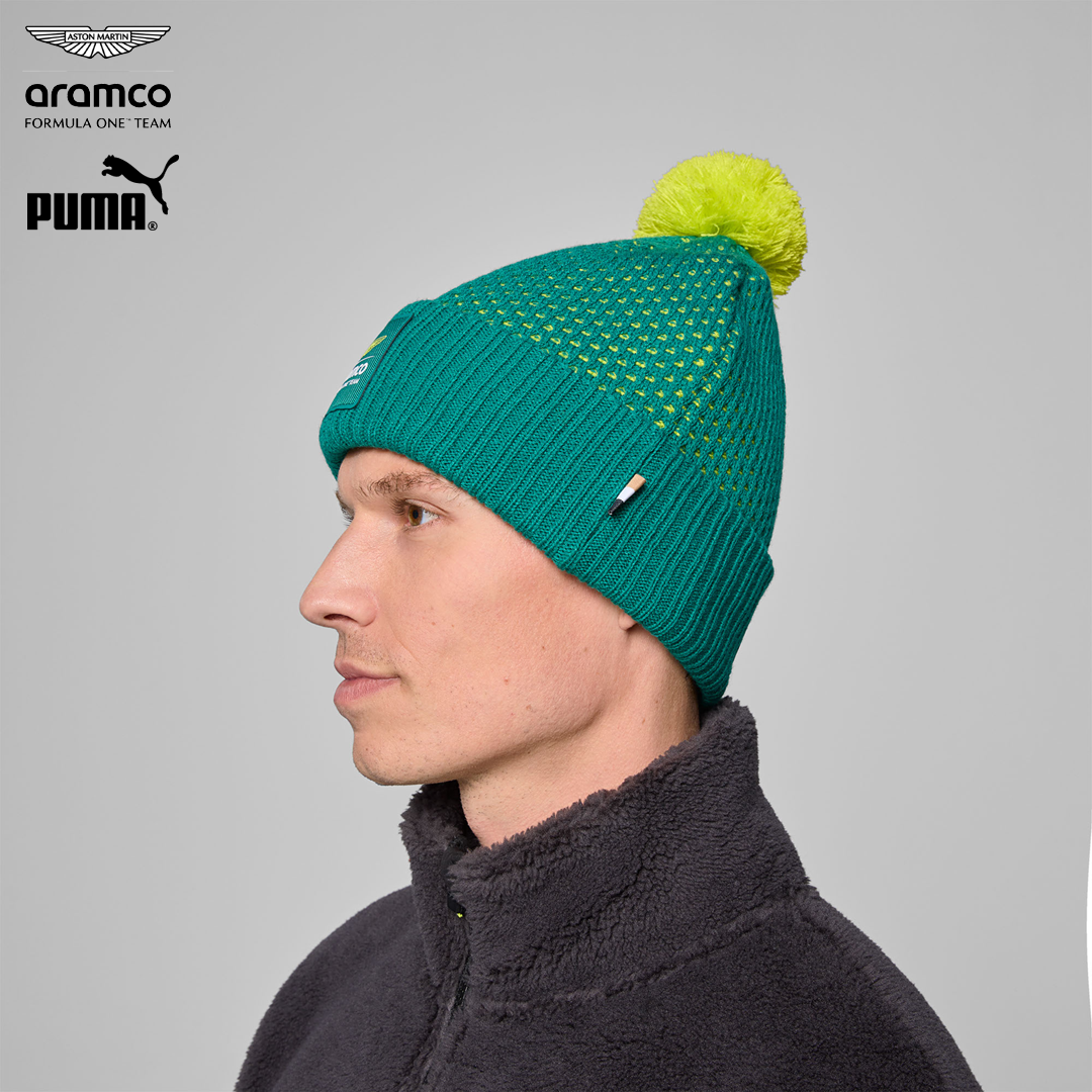 701233020_aston_martin_formula_one_team_bobble_beanie_toppluva_official_merch_puma_stichd_hugo_boss_f1_formel1_formula1_westcoast_motorsport_left