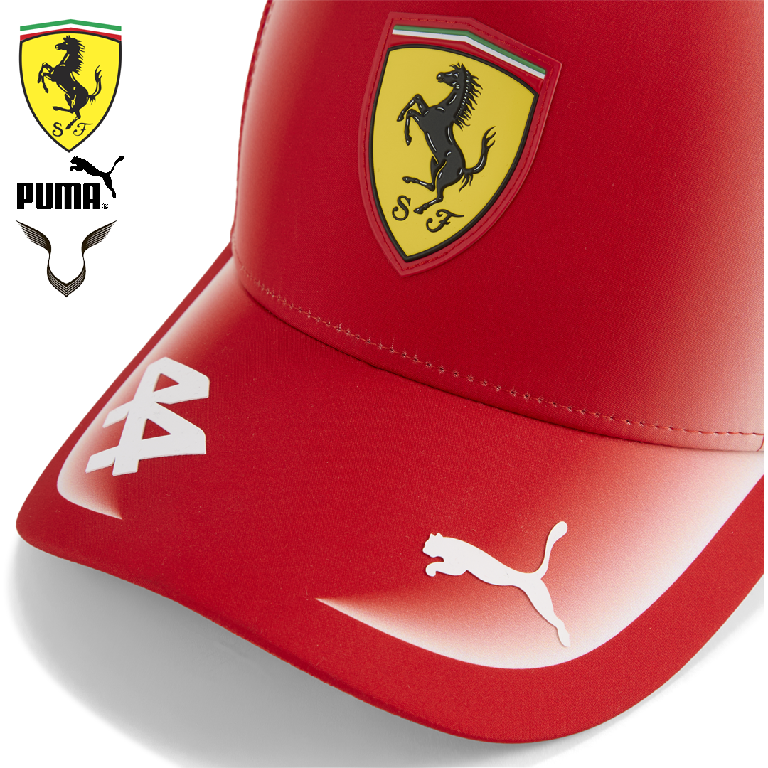 701239000001_scuderia_Ferrari_f1_team_lewis_Hamilton_og_team_cap_keps_2026_puma_stichd_official_merch_formula1_f1sweden_westcoast_motorsport_closeup