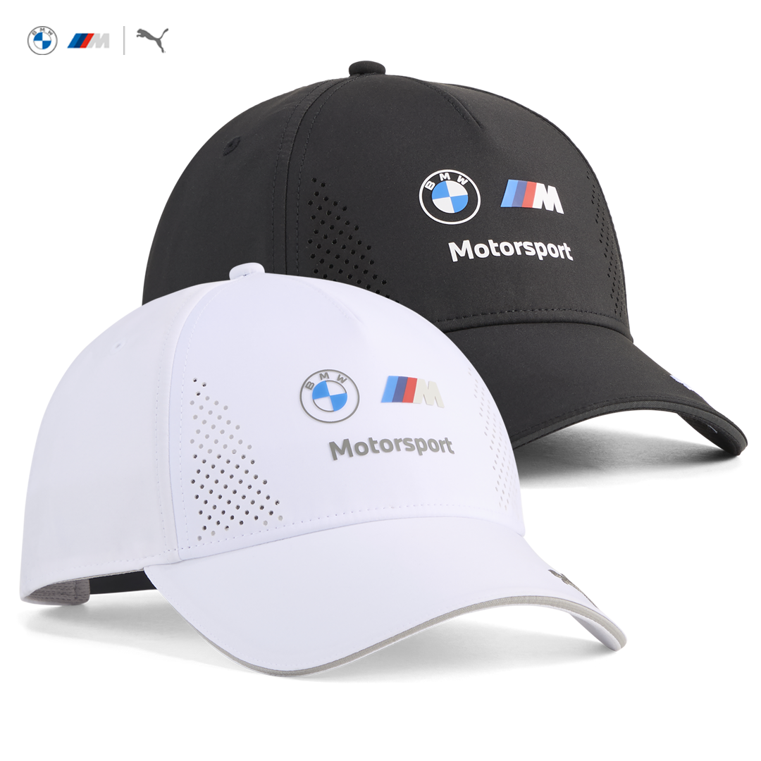 701239129001_701239129002_bmw_motorsport_replica_cap_keps_m-sport_official_merch_puma_stichd_fuelforfans_westcoast_motorsport_black_svart_white_vit