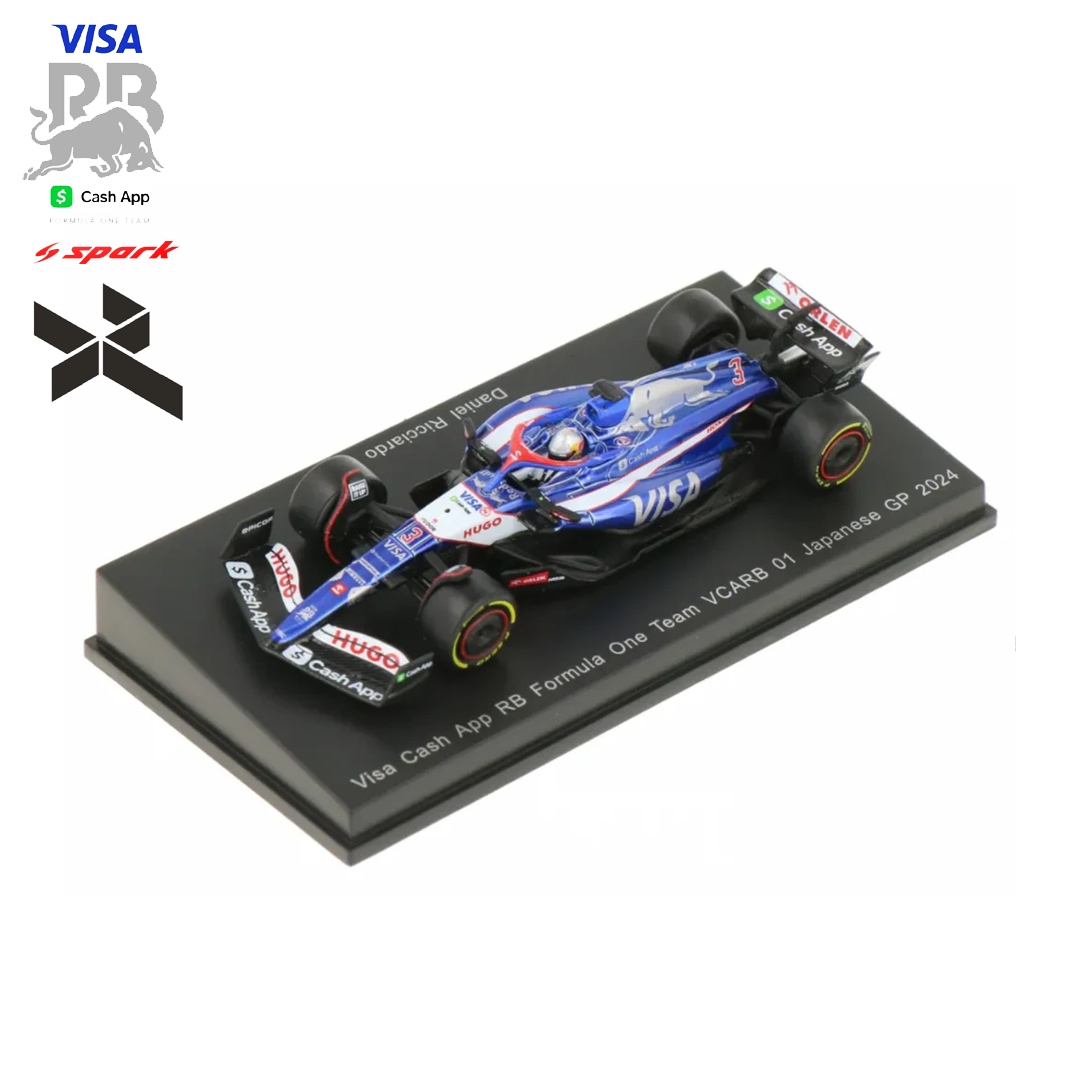M-180517_RAB24058_visa_cash_app_racing_bulls_vcarb_japanese_grand_prix_daniel_ricciardo_dr3_spark_model_car_official_merch_westcoast_motorsport_front