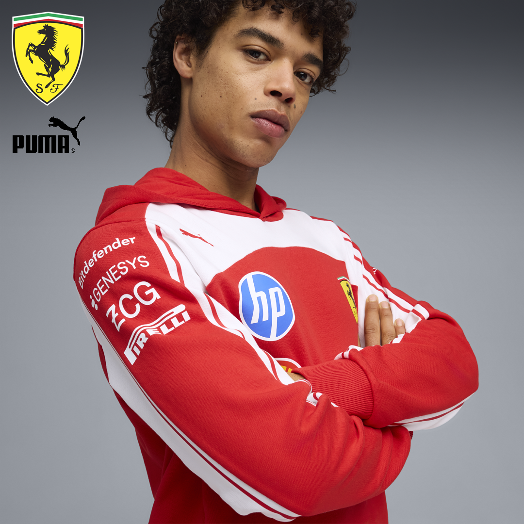 701238719001_scuderia_ferrari_replica_official_merch_f1store_fuelforfans_f1sweden_puma_stichd_westcoast_motorsport_hoodie_red_chest