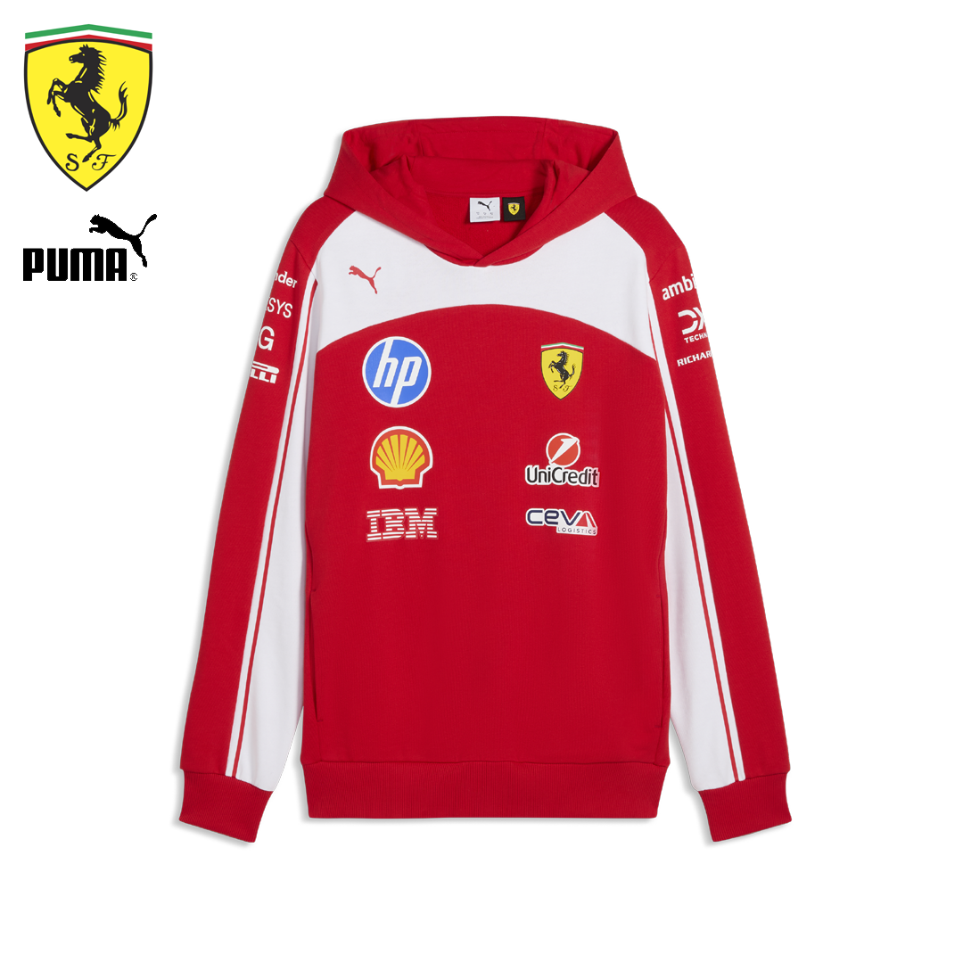 701238719001_scuderia_ferrari_replica_official_merch_f1store_fuelforfans_f1sweden_puma_stichd_westcoast_motorsport_hoodie_red_front