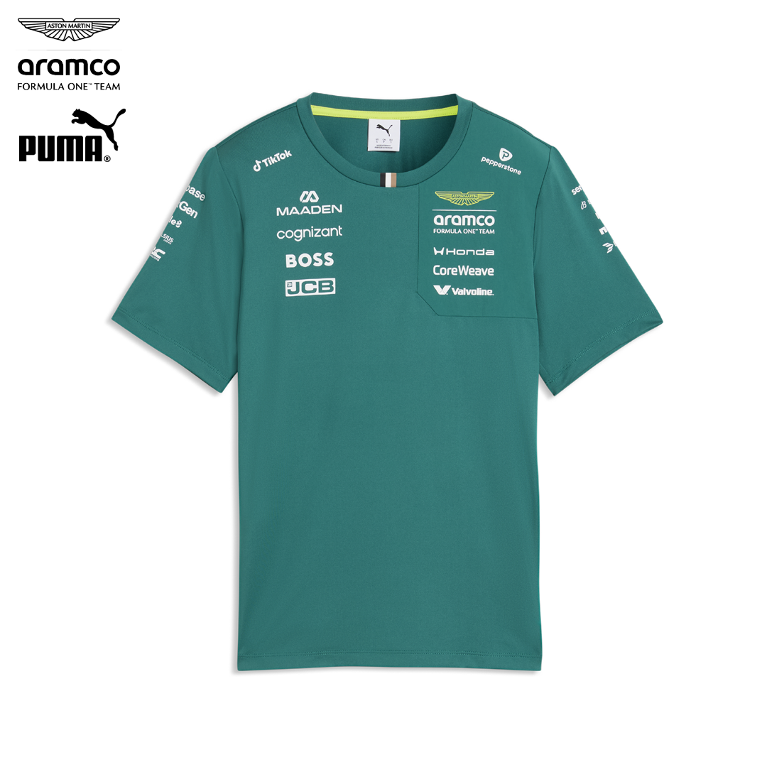 701239690001_aston_martin_f1_team_official_merch_puma_fuelforfans_f1store_formula1_formel1_f1sweden_westcoast_motorsport_team_tee_t-shirt_woman_front