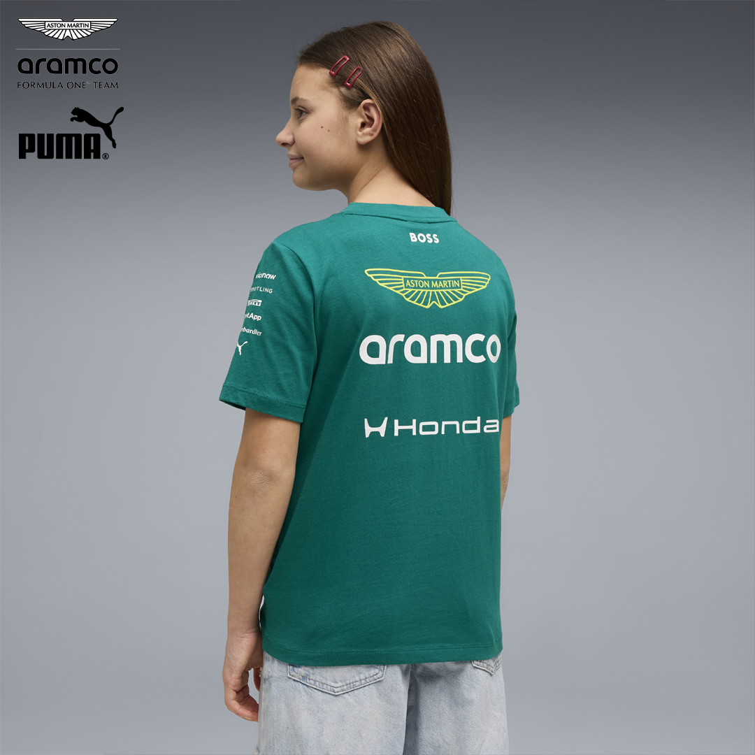 701239822001_aston_martin_f1_team_official_merch_puma_fuelforfans_f1store_formula1_formel1_f1sweden_westcoast_motorsport_team_tee_t-shirt_girl_boy_kids_back