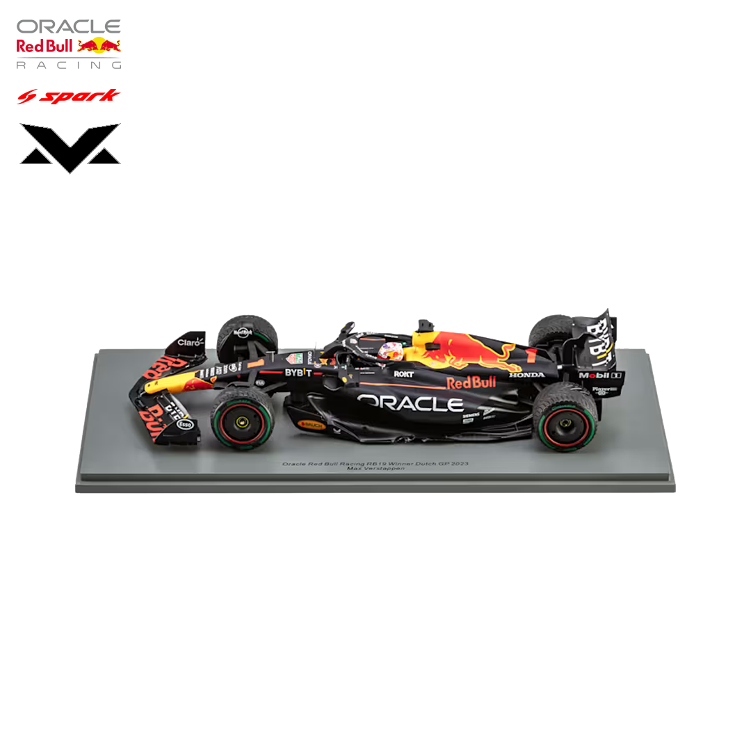 RBR24394_oracle_red_bull_racing_RB19_dutch_grand_prix_model_car_spark_models_1-18_max_verstappen_f1_official_merch_redbull_formel1_formula1_westcoast_motorsport_left