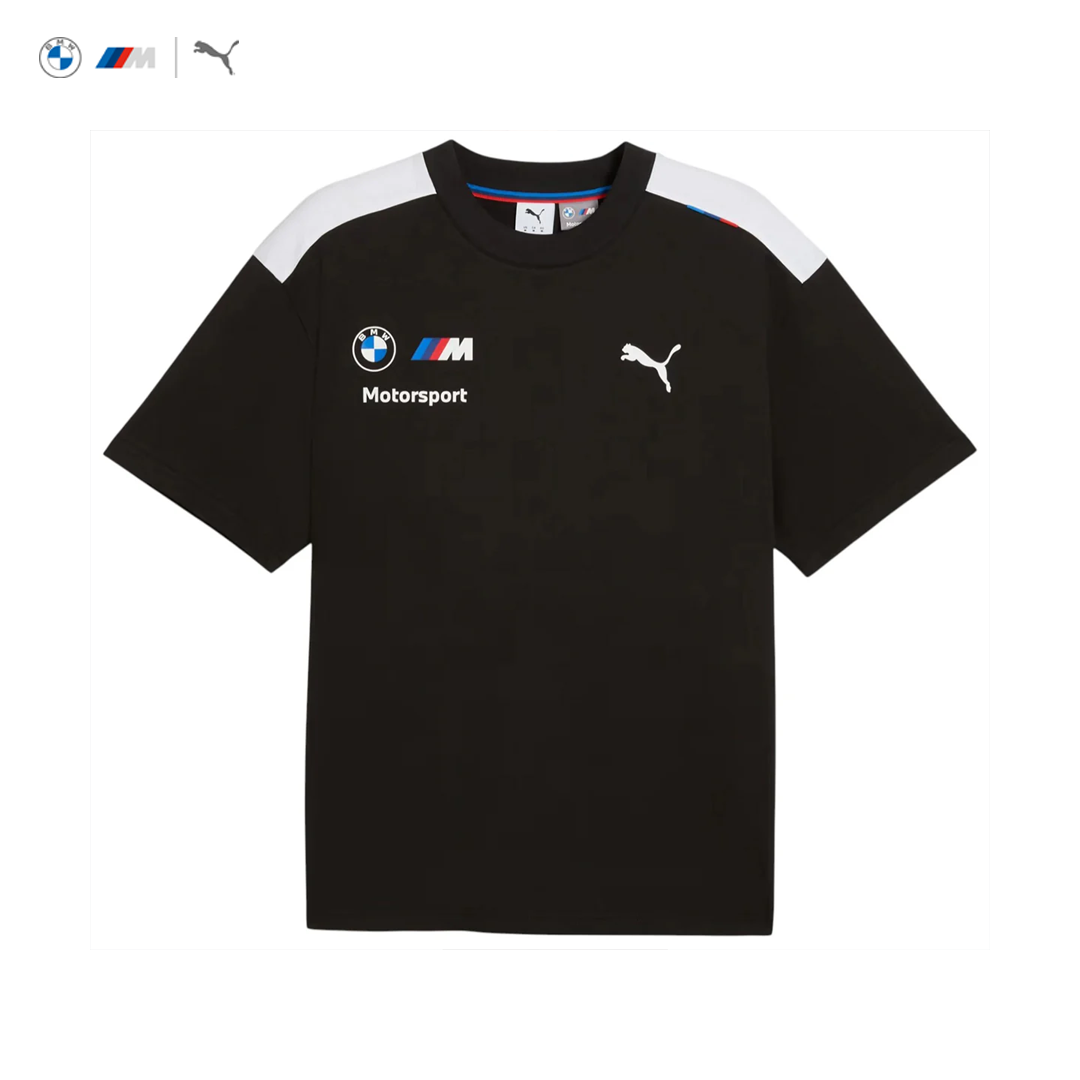 701239128001_bmw_motorsport_replica_rp_driver_tee_t-shirt_m_sport_bimmer_puma_official_merch_fuelforfans_westcoast_motorsport_black_svart_front