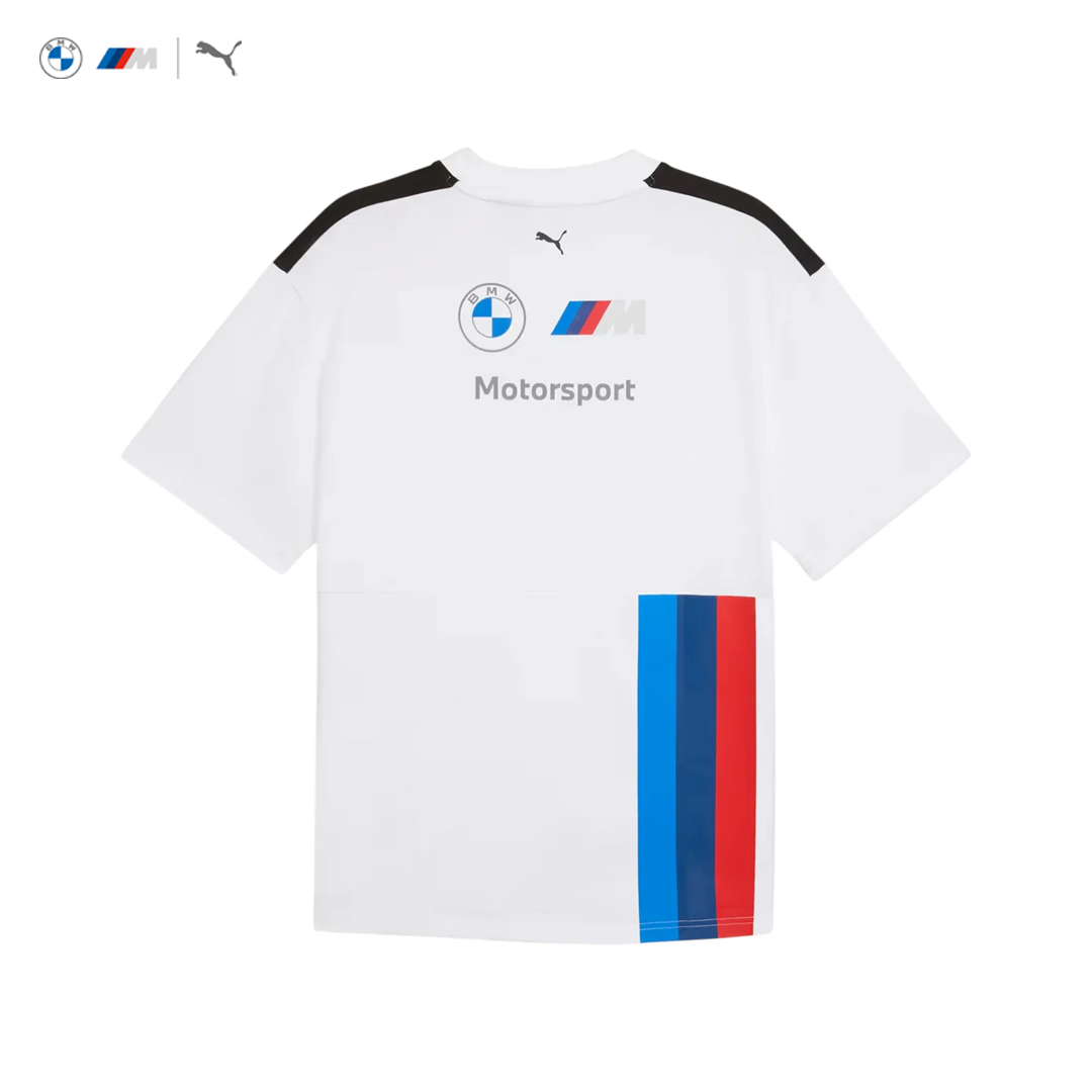 701239128002_bmw_motorsport_replica_rp_driver_tee_t-shirt_m_sport_bimmer_puma_official_merch_fuelforfans_westcoast_motorsport_white_vit_back